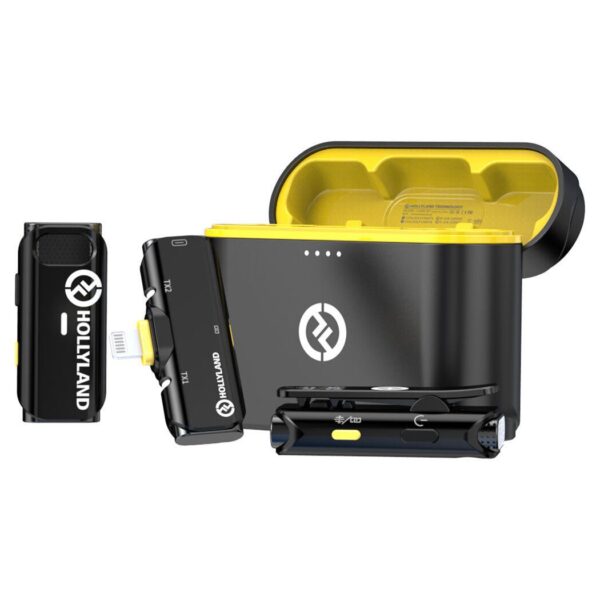 Hollyland Lark C1 Duo draadloze microfoon voor iPhone Cool Black