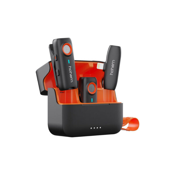Hohem MIC-01 Draadloze Smartphone Microfoon - Lightning (2TX + 1RX + Charging Case)