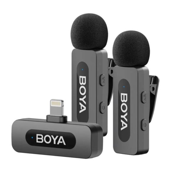Boya BY-V2 V2.0 Wireless microphone for Lightning (2 x transmitter & 1 x receiver)