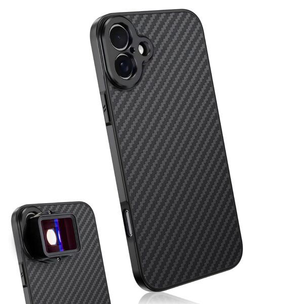 MOJOGEAR 17mm lens case voor iPhone 16 Plus - Carbon