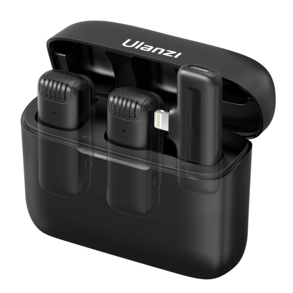 Ulanzi J12 Draadloze Microfoon-set: 2 zenders en Lightning
