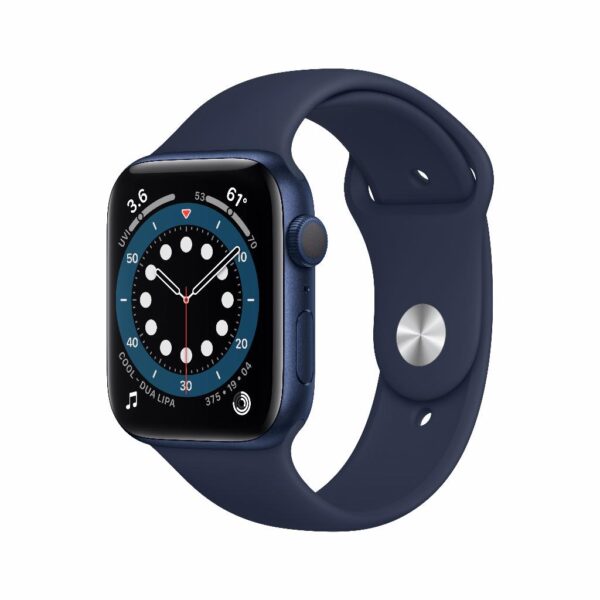 Refurbished Watch Series 6 44mm Blauw Sportbandje Als nieuw Ja