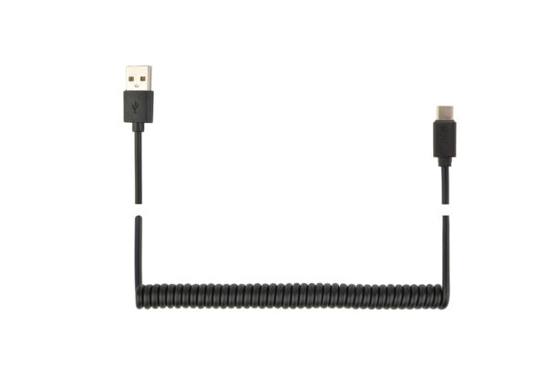 Gedraaide USB kabel (A/Type-C), 1,8 m