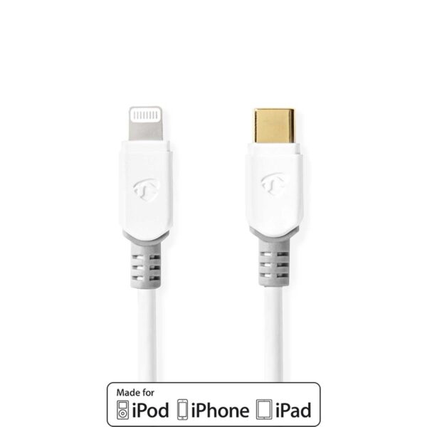 Apple Lightning-Kabel | Apple Lightning 8-Pins Male - USB-C | 2,00 m | Wit