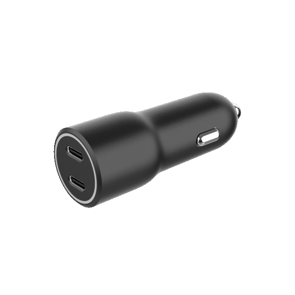 2-poorts USB-autolader, 4.0 A, zwart