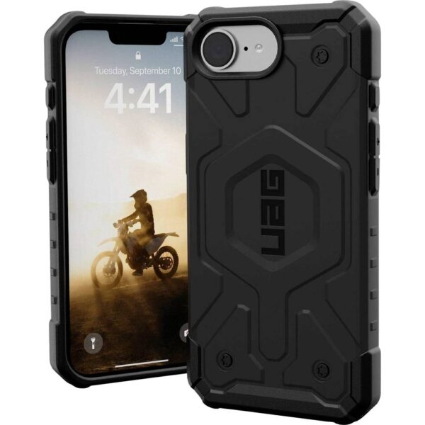 Urban Armor Gear Pathfinder Outdoor telefoonhoes Apple iPhone 16e Zwart Inductieve lading, MagSafe compatible, Stootbestendig