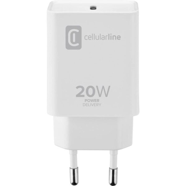 Cellularline neu USB-oplader 20 W 1x USB-C Wit Snellader