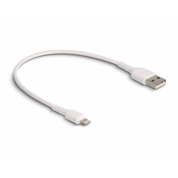 Delock USB-laadkabel USB 2.0 Apple Lightning stekker, USB-A stekker 0.30 m Wit 87866