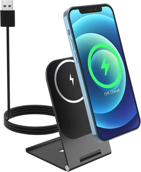 Swissten Swissten Ultradunne MagSafe Standaard - Wireless charger - Zwart