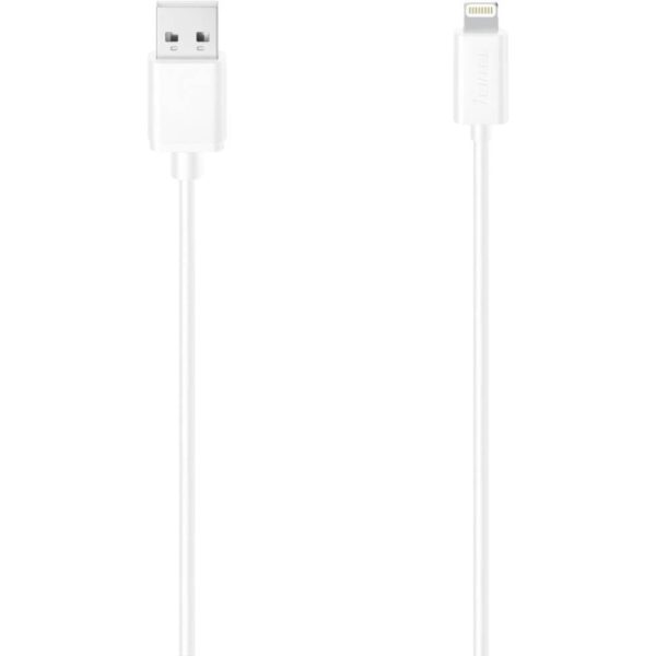 Hama USB-laadkabel USB 2.0 USB-A stekker, Apple Lightning stekker 1.50 m Wit 00200623