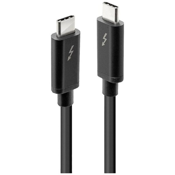 MicroConnect Thunderbolt-kabel Thunderbolt 3 USB-C stekker, USB-C stekker 2.00 m Zwart TB3020