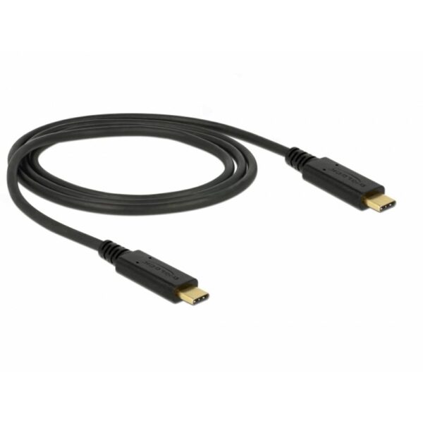 Delock USB-C-kabel USB-C stekker, USB-C stekker 1.00 m Zwart 83661