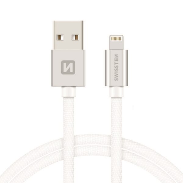 Swissten Swissten Lightning naar USB kabel - Apple Gecertificeerd - 1.2M - Zilver