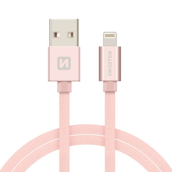 Swissten Swissten Lightning naar USB kabel - Apple Gecertificeerd - 1.2M - Roze
