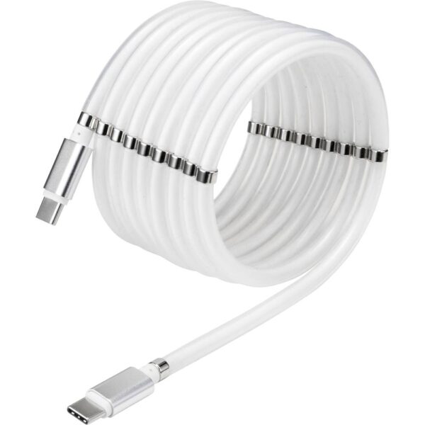 Renkforce USB-kabel USB 2.0 USB-C stekker, USB-C stekker 2.00 m Wit Vergulde steekcontacten TO-6886785