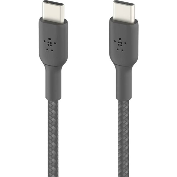 Parat USB-kabel USB-C stekker, USB-C stekker 1.00 m Zwart Stoffen mantel 990588999