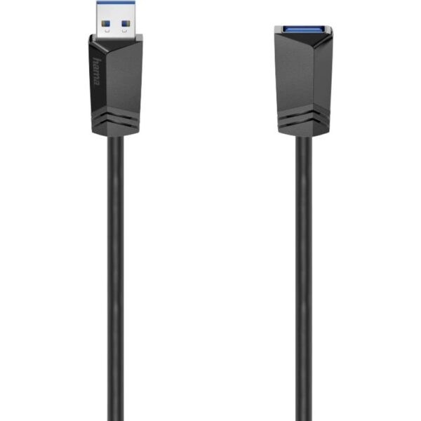 Hama USB-kabel USB 3.2 Gen1 (USB 3.0 / USB 3.1 Gen1) USB-A stekker, USB-A bus 1.50 m Zwart 00200628