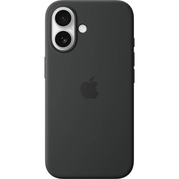Apple Silicone Case MagSafe Silicon Case Apple iPhone 16 Zwart Stootbestendig, Inductieve lading