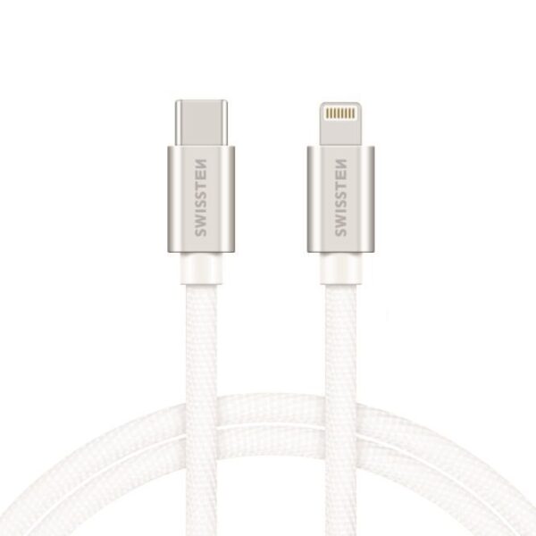 Swissten Swissten Lightning naar USB-C Kabel 1.2M Zilver