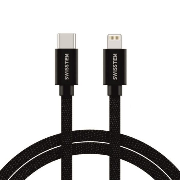Swissten Swissten Lightning naar USB-C Kabel 2M Zwart