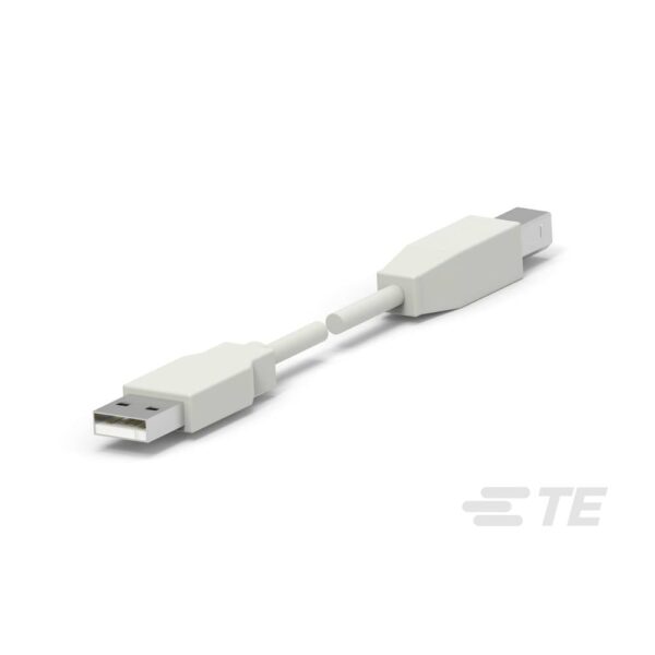 TE Connectivity USB-kabel USB-A stekker, USB-B stekker 1.00 m 1487587-1