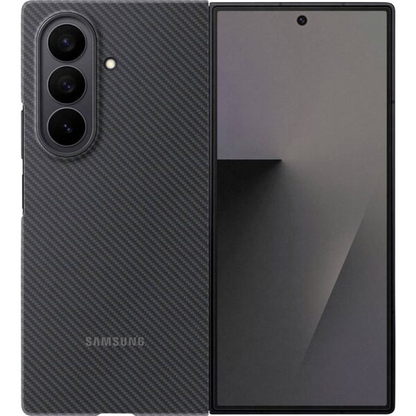 Samsung SAMSUNG Carbon Shield Case Z Fold7 Black Set (hoesje + beschermglas) Samsung Galaxy Z Fold 7 Zwart Stootbestendig