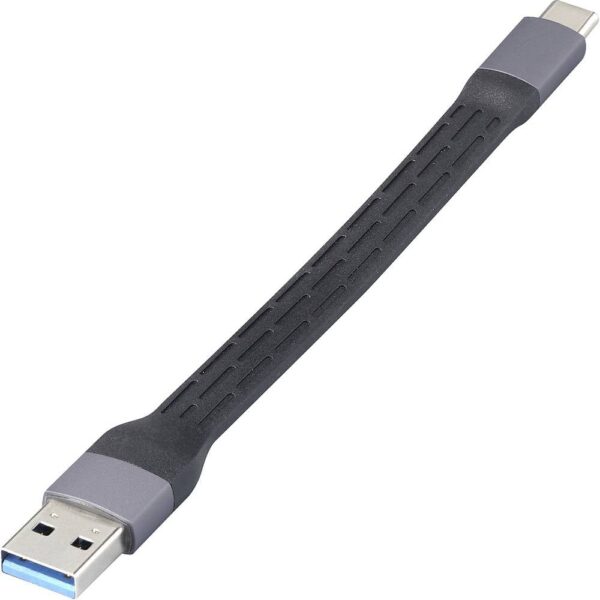 Renkforce USB-kabel USB 2.0 0.15 m Zwart Flexibel, Met LED RF-6738048