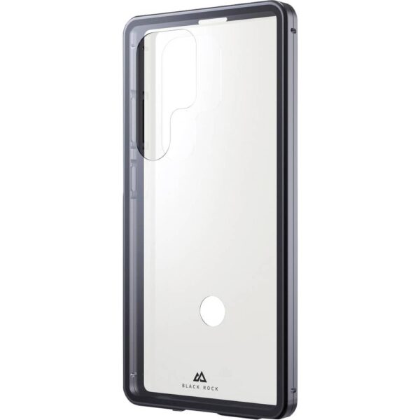 Black Rock Cover 360° Glass für Samsung Galaxy S25 Ultra, Schwarz Cover Samsung Galaxy S25 Ultra Zwart, Transparant