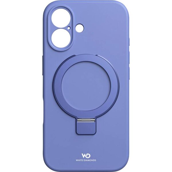 White Diamonds Cover Mag Urban Stand Case für Apple iPhone 16, Blau Backcover Apple iPhone 16 Blauw