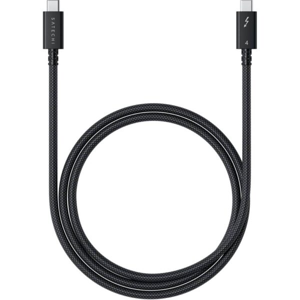 Satechi Thunderbolt-kabel Thunderbolt 4 USB-C 1.00 m Zwart, Zilver ST-YTB100K