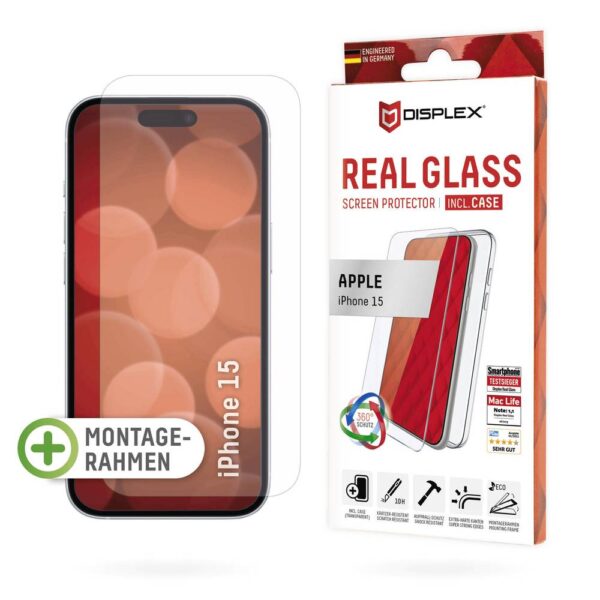 DISPLEX 01846 01846 Screenprotector (glas) Apple iPhone 15 1 stuk(s) Anti-vingerafdruk