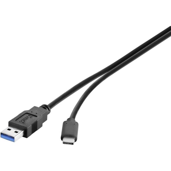 ROLINE GREEN USB 3.2 Gen 1 kabel, A-C, M/M, zwart, 0,5 m