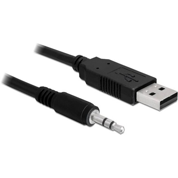 Delock USB-kabel USB 2.0 USB-A stekker, Jackplug-stekker 3,5 mm 1.80 m Zwart 83115