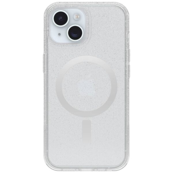 Otterbox Symmetry Clear Backcover Apple iPhone 16e, iPhone 15, iPhone 14, iPhone 13 Transparant, Stardust MagSafe compatible
