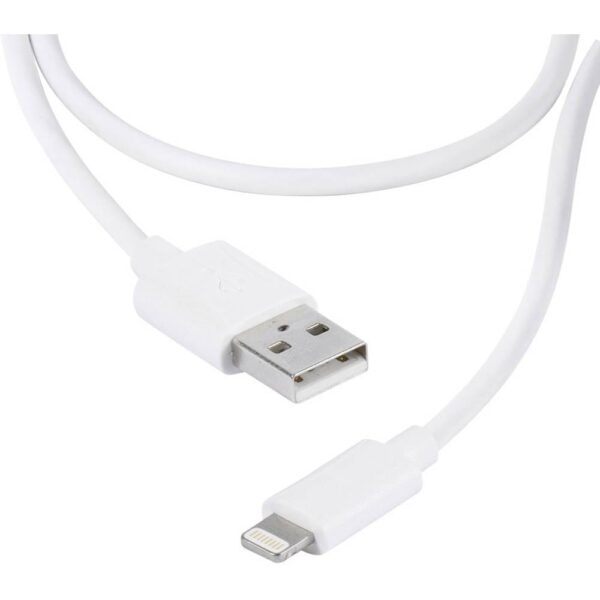 Vivanco USB-kabel USB 2.0 USB-A stekker, Apple Lightning stekker 1.20 m Wit Universeel 36299