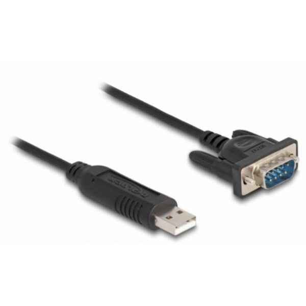 Delock USB-kabel USB 2.0 USB-A stekker, VGA-stekker 9-polig 0.50 m Zwart 66461