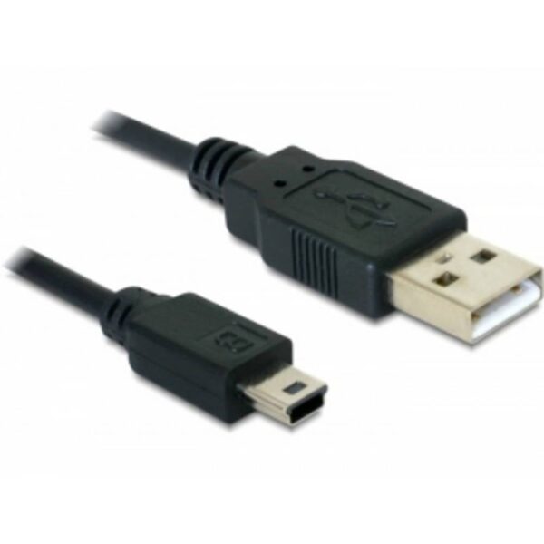 Delock USB-kabel USB 2.0 USB-A stekker, USB-mini-B stekker 0.70 m Zwart 82396