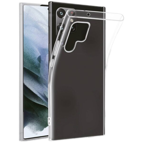 Vivanco Super Slim Backcover Samsung Galaxy S22 Ultra Transparant Inductieve lading