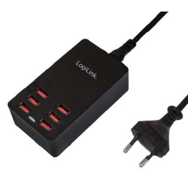 LogiLink PA0139 USB-oplader Binnen Uitgangsstroom (max.) 6400 mA 6 x 6x USB-A Automatische detectie