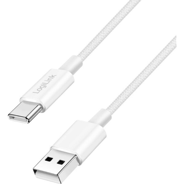 LogiLink USB-C-kabel USB 2.0 USB-A stekker, USB-C stekker 1 m Wit CU0321