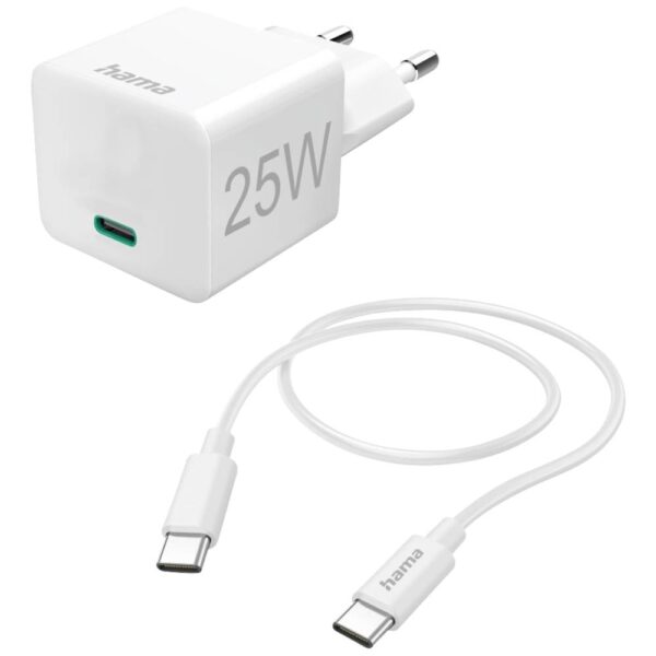 Hama USB-oplader 25.00 W 1x USB-C Wit Binnen