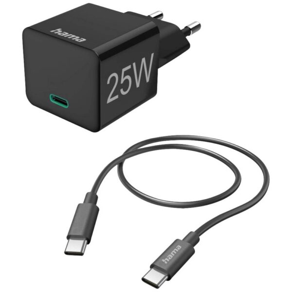 Hama USB-oplader 25.00 W 1x USB-C Zwart Binnen