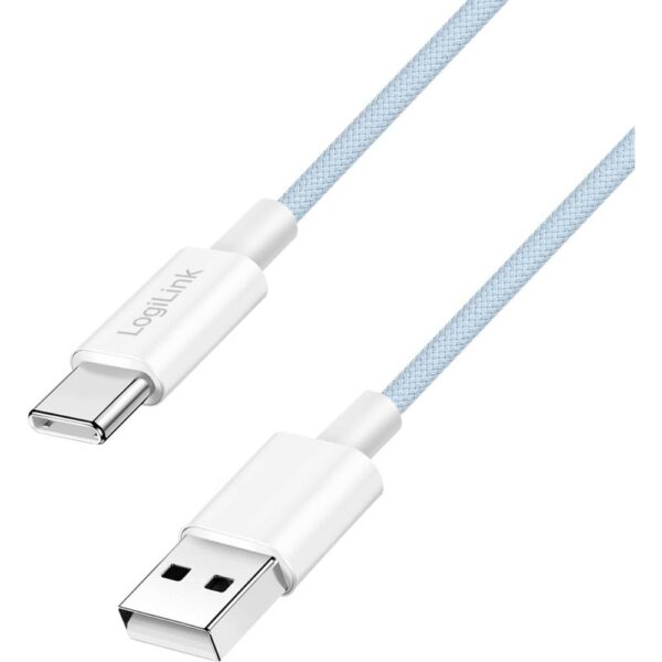 LogiLink USB-C-kabel USB 2.0 USB-A stekker, USB-C stekker 1.5 m Blauw CU0331