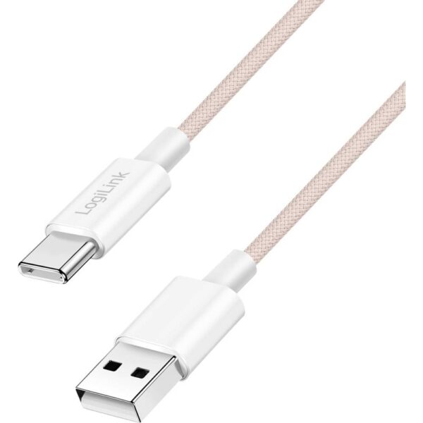 LogiLink USB-C-kabel USB 2.0 USB-A stekker, USB-C stekker 1.5 m Roze CU0325