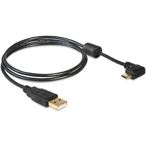 Delock USB-kabel USB 2.0 USB-A stekker, USB-micro-B stekker 1.00 m Zwart 83147