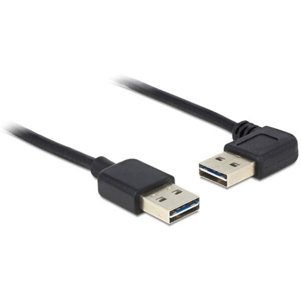 Delock USB-kabel USB 2.0 USB-A stekker, USB-A stekker 1.00 m Zwart 83464