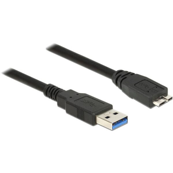 Delock USB-kabel USB-A stekker, USB-micro-B stekker 1.50 m Zwart 85073