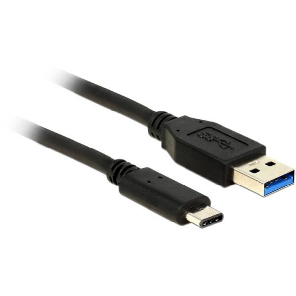 Delock USB-kabel USB-A stekker, USB-C stekker 0.50 m Zwart 83869