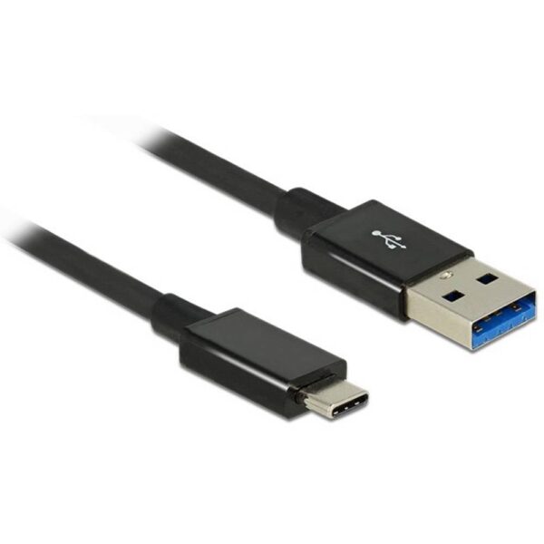 Delock USB-kabel USB-A stekker, USB-C stekker 1.00 m Zwart 83983