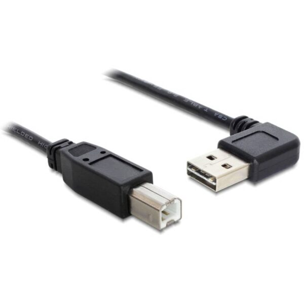 Delock USB-kabel USB 2.0 USB-A stekker, USB-B stekker 0.50 m Zwart 85167